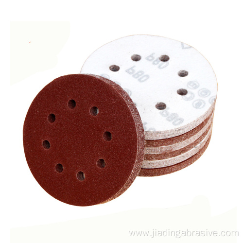 150mm round sand paper disc abrasive 8 holes